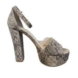 Chinese Laundry Womens Avenue snakeskin Chunky Heel‎ Sandal Size 40/ 9